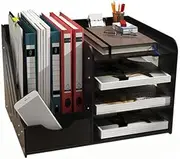 Desktop Document Sorter Storage Artifact Multilayer Desktop Folder Rack Magazine Rack Newspaper Rack File Classification Bookshelf File Storage Rack Desk File Holder (Color : B)