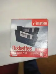 Imation 2HD 1.44MB IBM Formatted Diskettes Factory Sealed Box - 10 count