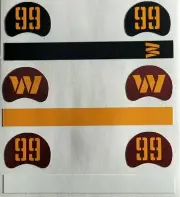2023 Current and Alternate Washington Commanders Custom Gumball Helmet Decals