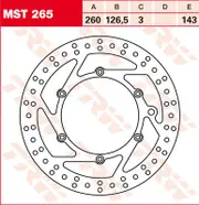 TRW Lucas Brake disc MST265, rigid