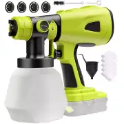 200W Brushless HVLP Paint Sprayer Gun power by Ryobi ONE+ 18V Battery P100 P102