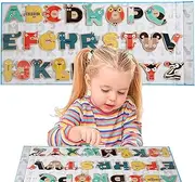 Kids Magnetic Letters, Educational Interactive Animal Shape Letter Magnets, Preschool Learning Toy, Refrigerator Magnetic Sticker for Boys, Girls, Kids Age 3+