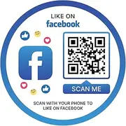 [SCAN ME] Facebook QR Code Stickers | Ready to Be Activated Instantly with Your Facebook URL for Viewers to Follow | Pack of (3)