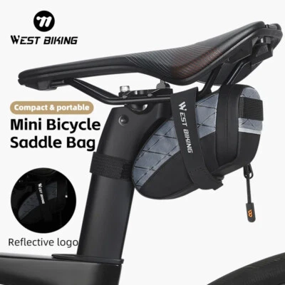 WEST BIKING Bicycle Saddle Bag Portable Reflective Road Bike Mini Tool Bag 0.3L