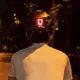 洛克兄弟頭盔尾燈自行車燈夜騎警示燈USB充電高亮防水騎行裝備