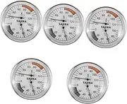 MAGICLULU 5pcs Sauna Temperature and Humidity Meter Temperature Measure Gauge Sauna Timer and Thermometer Sauna Fahrenheit Thermometer Sauna Temperature Gauge Silver Stainless Steel