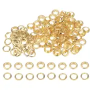 Grommets Kit 100set-10mm 7/16" Hole Metal Eyelets Grommet Tool,Gold Tone