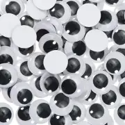 100Pcs 30Mm Black Wiggle Googly Eyes with Self Adhesive round Plastic Sticker Ey