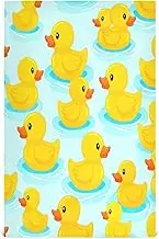 RPLIFE Cute Yellow Ducks Blue Kitchen Dish Towel, 28x18 Inch Decorative Camper Kitchen Towels