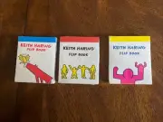 Rare Keith Haring Flip Books (3) 1996 & 1998 All Sealed In Original Wrapping