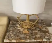 Wild Agate Stone Coffee Table, Handmade Furniture, Sofa Center Table, Home Decor