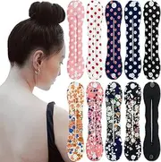 10 Pcs Hair Bun Magic Twist Donut Hair Bun Snap Roll Sponge Bun Donut Lazy Hair Curler Tool Flexible Donut Quick Twister Hair Styling Accessories for Women Girls (Style, One size)