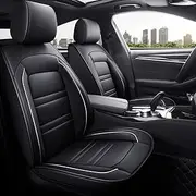 QIOZO car seat Cover Suitable for Volkswagen AMAROK Jetta, Santana Variant Lamando Lavida Vista Auto Parts/Waterproof/Black and White
