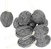Stainless Steel Cleaner Pads - 10x Sponges Scourers | Steel Wool Dishwashing Scouring Pads | Dishwashing Scourer | Household Dishwashing Pots Pans Sponge Scourer For Racks Sinks Grills Oven