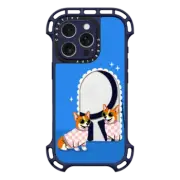 iPhone 16 Pro Ultra Bounce Case MagSafe Compatible Checkered Corgi Mirror