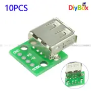 10Pcs Female Type A USB To DIP 2.54MM PCB Board Adapter Converter For Arduino