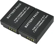 BTBAI 2X LP-E17 Camera Battery+Charger USB Dual for LPE17 EOS M3 M5 M6 200D 750D 760D 800D 8000D 77D Rebel T6i T6s Kiss X8i Digital u1a