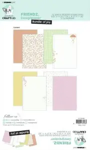 Studio Light Friendz Double-Sided Paper Bundle 12/Pkg-Nr. 01, Bundle Of Joy