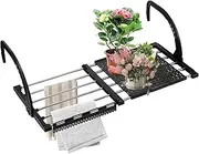 Portable Clothes Drying Rack for Balcony ,Foldable Railings Windowsill, Retractable Radiator Clothes Airer,28"x13" Folding Towel Rack Indoor Outdoor travel Laundry Rack with Clips (B-28"x13")