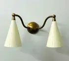 Inspired Design Double Sconce Mid Century Modern Brass Wall Lamp