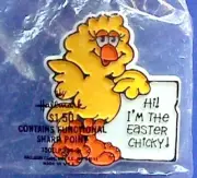 Hallmark PIN Easter Vintage CHICK Big Bird I'm The CHICKY Funny 1981 Brooch NEW