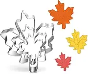 Maple Leaf Cookie Cutter Set-Size 4" 3.1" 2.5" -3-Pieces-Autumn Cookie Cutters Fondant Biscui Cutters