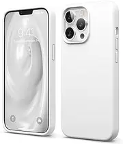 elago Liquid Silicone Case Compatible with iPhone 13 Pro Case (6.1"), Premium Silicone, Full Body Protection - 3 Layer Shockproof Phone Cover, Anti-Scratch Soft Microfiber Lining (White)