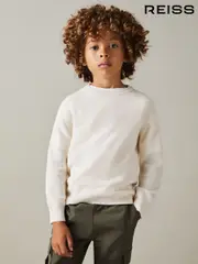 Reiss Off White Cloud 9-13 yrs Wool Blend Crew Neck Jumper (E45185) | $80