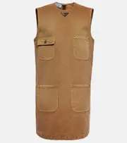 [Prada] Prada Cotton canvas shift dress AU 6 beige