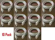 10 Lot 15Ft PREMIUM USB 2.0 Male to Female Extension Cord Shielded Cable Ivory