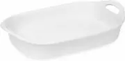 CorningWare French White III 3-Quart Ceramic Oblong Casserole Dish with...