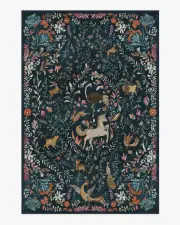 200' x 290' | Machine Washable Runner Rug | Kid & Pet Friendly | Indoor Rug | Iris Apfel Dreamweaver Blue Multicolour Tufted Rug | Ruggable