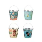 Metal Storage Tub, Beer Bucket, Beverage with Handle, Ice Tub Wine Cooler Bucket