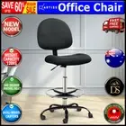 Artiss Office Chair Veer Drafting Chairs Stool Computer Chair Footrest Black New