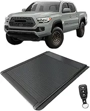 MHXJQY Retractable Hard Truck Bed Tonneau Cover Compatible for Toyota Tacoma 2016 2017 2018 2019 2020 2021 2022 2023 6ft (74") Box Bed Cover with Lock Pickup Accessories(Electric)