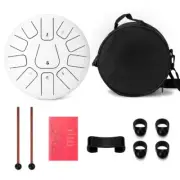 10 inch 11-Tone Steel Tongue DrumHand Pan Drums with Drumsticks Percussion MuSIC