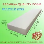 Medium Density Upholstery Seat Foam Cushion Replacement Home Auto Crafts 24"x72"