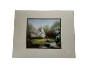 Vintage Thomas Kinkade Matted *Hometown Chapel* Print 1999 Sealed New COA