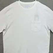 Vineyard Vines Shirt Mens Medium White Cap Tee Blank Pocket Short Sleeve NEW