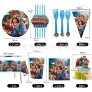 Encanto PARTY PACAKGE CAKE TOPPER BANNER TABLE CLOTH CUP PLATE Straw SET