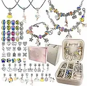 Yowamho Charm Bracelet Making Kit for Girls, 69PCS DIY Jewellery Making Set with Jewelry Box and Gift Gag, Jewellery Charms and DIY Art Crafts with Beads Bracelets Necklaces, Birthday Christmas Jewellery Gifts for Teens Kids Age 6-12.…