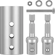 Trailer Jack Drill Adapter Stainless Steel Trailer Jack Crank Handle Cordless Drill Adapter with 1/2 Inch Socket Bit Electric for 1 Inch Drive Shaft