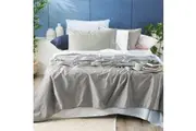Park Avenue Double Bed Sheet Pillowcases 500TC Bamboo Cotton Bedding Mid Blue