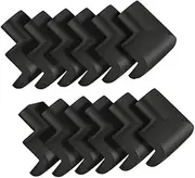 GYWHOOFT Safety Corner Cushion,12 Piece Corner Protectors and Edge Guards Baby Proof Corner Covers and Bumpers Cushion,Home Furniture Safety Bumper(Black)