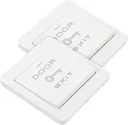 2pcs Doorbell Button Door Chime Wireless Gate Handle Doorbell Cover Push Button Latch Door Stops Doorbell Replacement Door Bell Doorbell Wall Plate Mount Outdoor Please White Pp