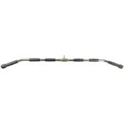 Rubber Wide Lat Pulldown Bar 120cm Cable Attachment
