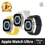 【APPLE】S+ 級福利品 APPLE WATCH ULTRA LTE 鈦金屬錶殼海洋錶帶(原廠保固中)