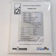 I2i Ink 2 Image Archival Inkjet Media Sample Pack For Pigment & Dye Inkjet Inks