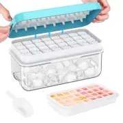 Ice Cube Tray with Lid and Bin, 32 pcs Ice Cubes Molds, Ice Trays for Freezer...