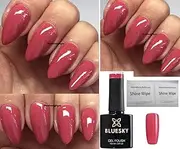 BLUESKY Gel Nail Polish BP08 [English Rose] Pink, Purple Soak Off LED UV Light - Chip Resistant & 21-Day Wear 10ml